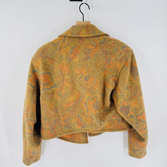 Vintage Made in Italy Wool Blend Cropped Jacket Size 42 Equestrian Style - Picture 3 of 9